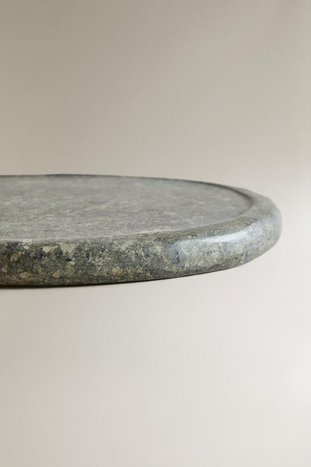 Зеленый мраморный поднос