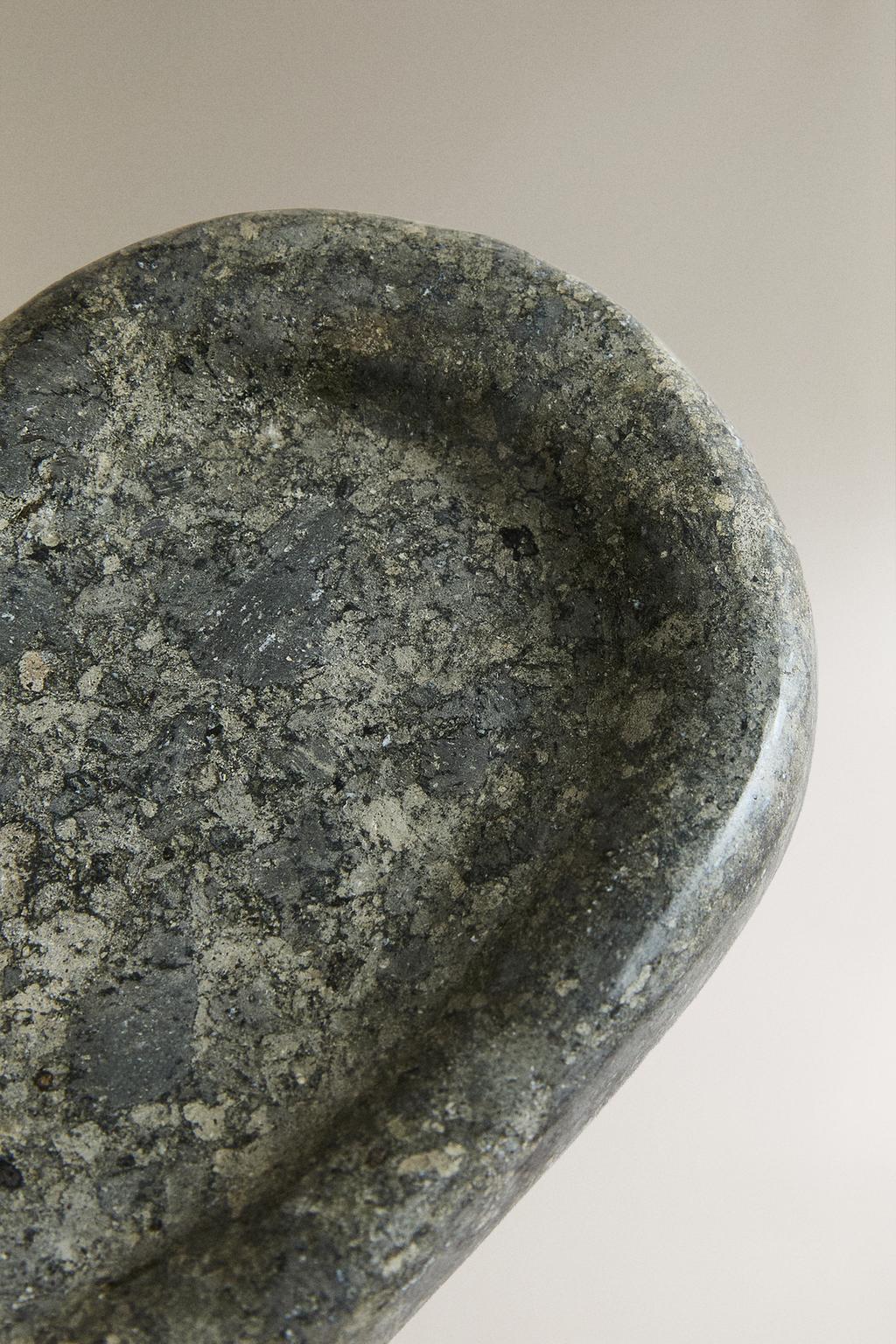 Мыльница для ванной комнаты с зеленоватым мрамором