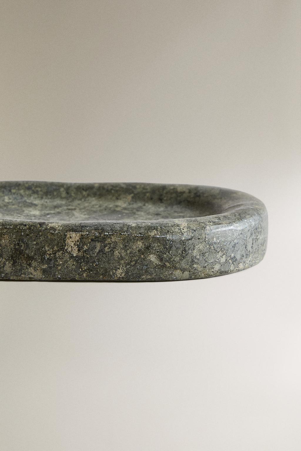 Мыльница для ванной комнаты с зеленоватым мрамором