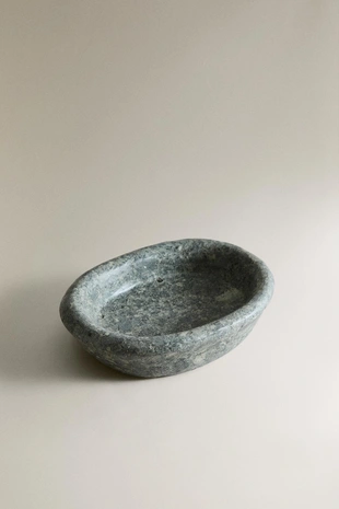 Зеленый конкавный мраморный поднос- Заказать в России