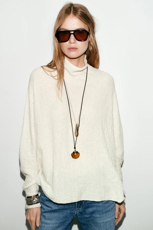 Вязаный свитер-накидка- Заказать в России