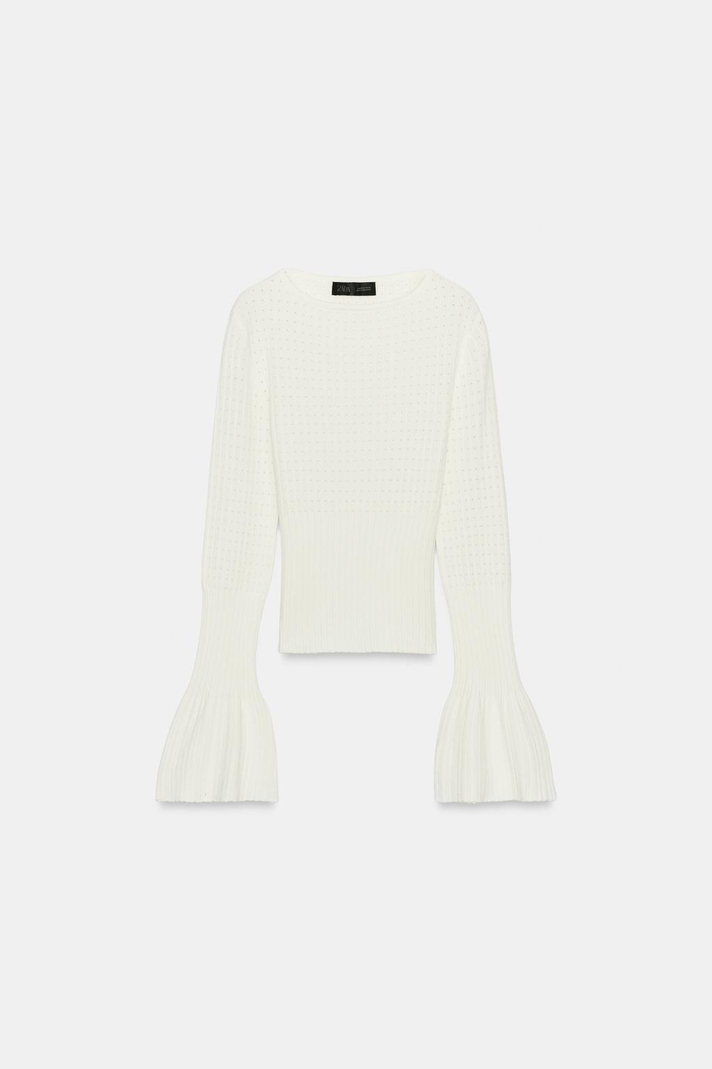 ДЖЕРСИ ВЯЗАНЫЙ КРУЖЕВНОЙ РУКАВ-КОЛОКОЛ