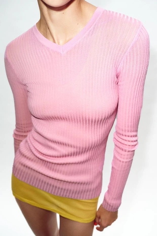 Джемпер в рубчик- Заказать в России