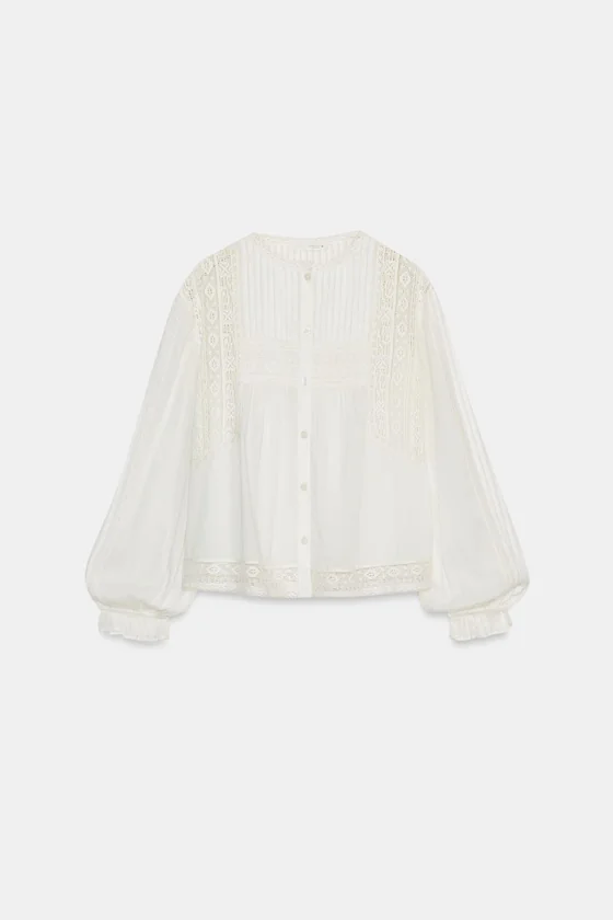 РУБАШКА С ВЫШИВКОЙ — коллекция Zara «ZW»