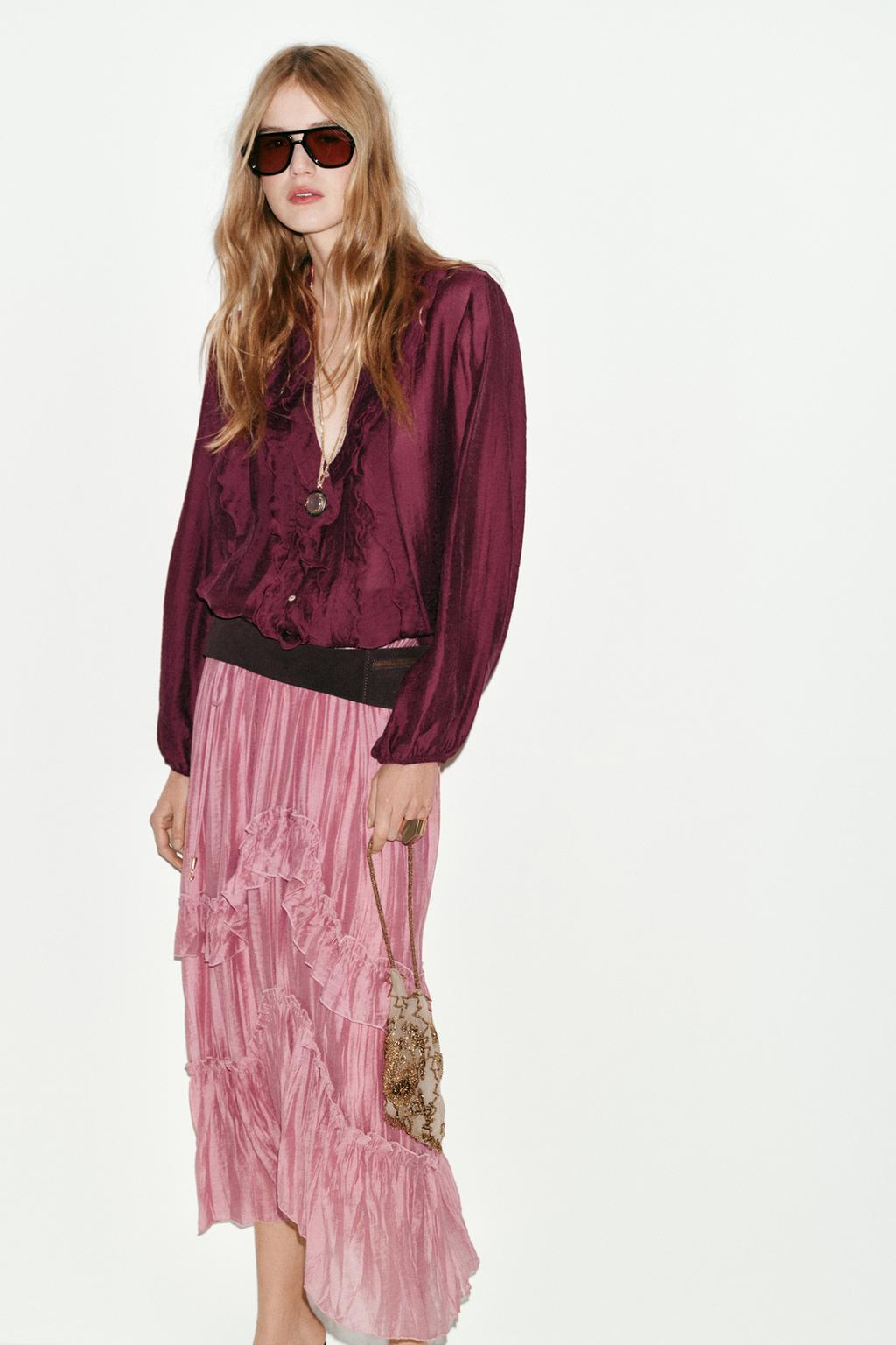 ЮБКА МИДИ С ВОЛАНАМИ