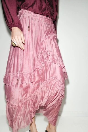 Юбка миди с воланами- Заказать в России