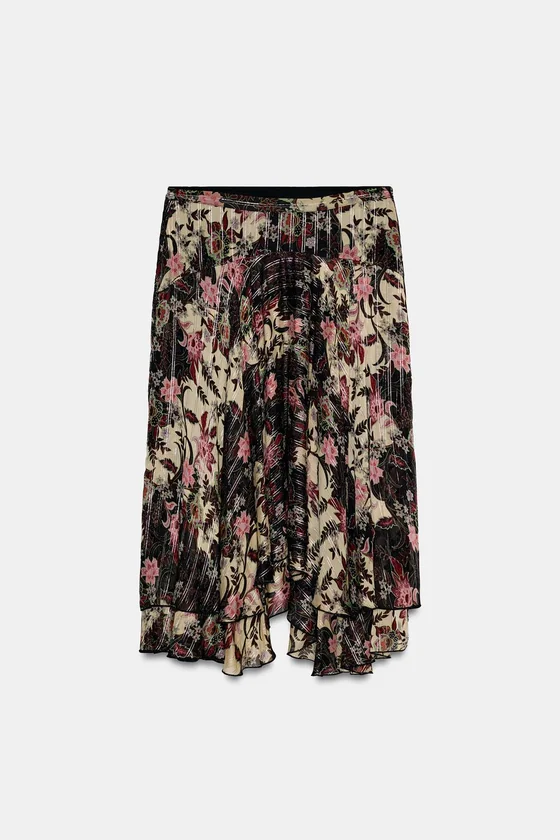 ЮБКА С ЦВЕТОЧНЫМ ПРИНТОМ коллекция Zara «ZW»