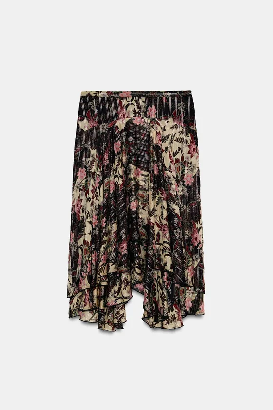 ЮБКА С ЦВЕТОЧНЫМ ПРИНТОМ коллекция Zara «ZW»