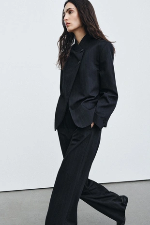 Брюки с высокой посадкой в полоску — ZW COLLECTION- Заказать в России