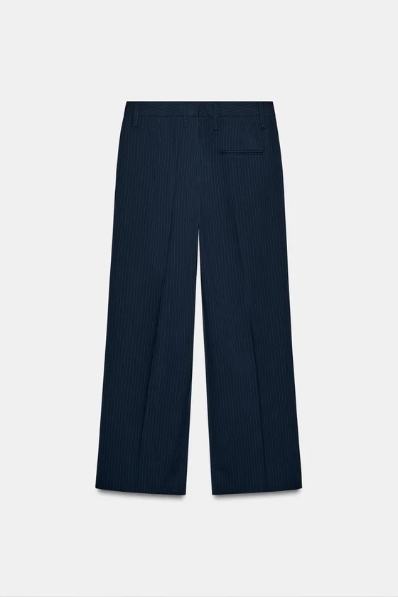 БРЮКИ В ПОЛОСКУ С ПУГОВИЦАМИ — коллекция Zara «ZW»