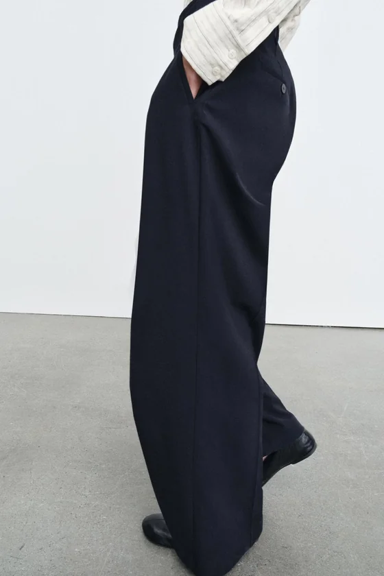 ШИРОКИЕ БРЮКИ С ЗАЩИПАМИ — коллекция Zara «ZW»