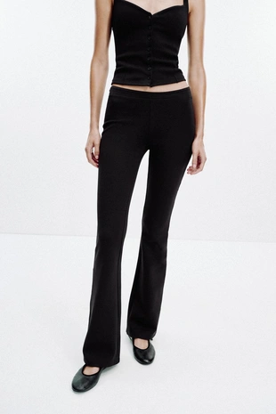 Брюки FLARED из интерлока- Заказать в России