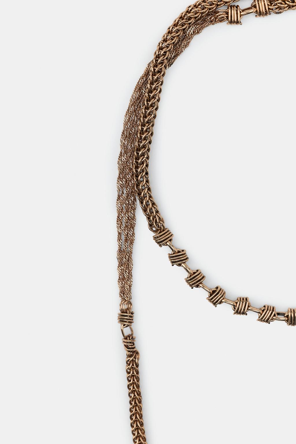 ДЛИННОЕ ДВОЙНОЕ ЦЕПНОЕ ОЖЕРЕЛЬЕ