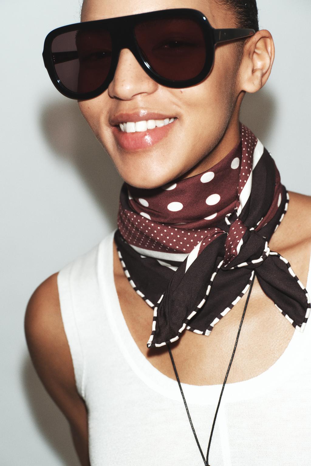 ПЛАТОК ИЗ ВИСКОЗЫ 100% В ГОРОШЕК