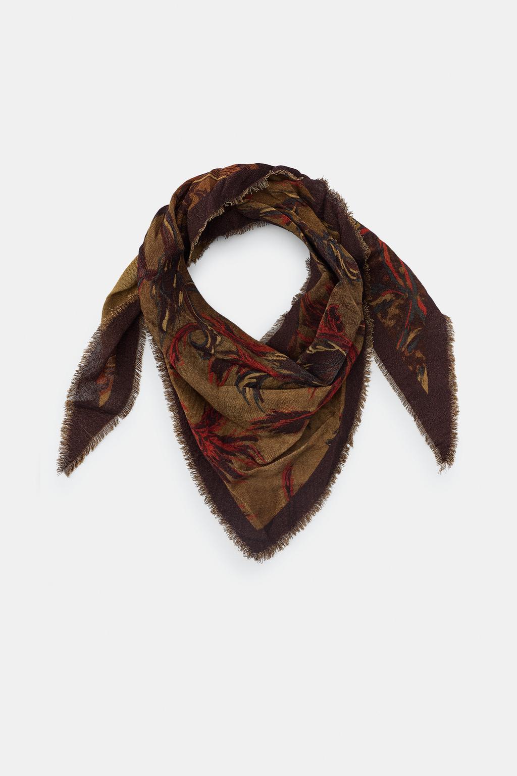 БАНДАНА С ЦВЕТОЧНЫМ ПРИНТОМ