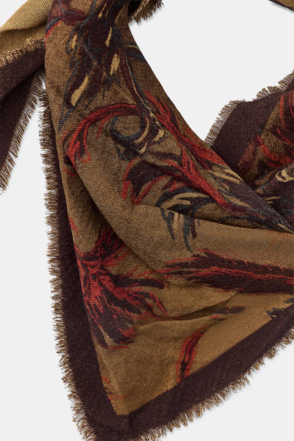 БАНДАНА С ЦВЕТОЧНЫМ ПРИНТОМ