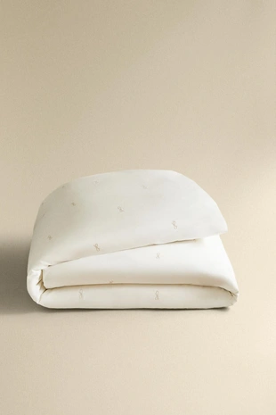 Покрывало из хлопкового сатина с бантами (300 нитей)- Заказать в России