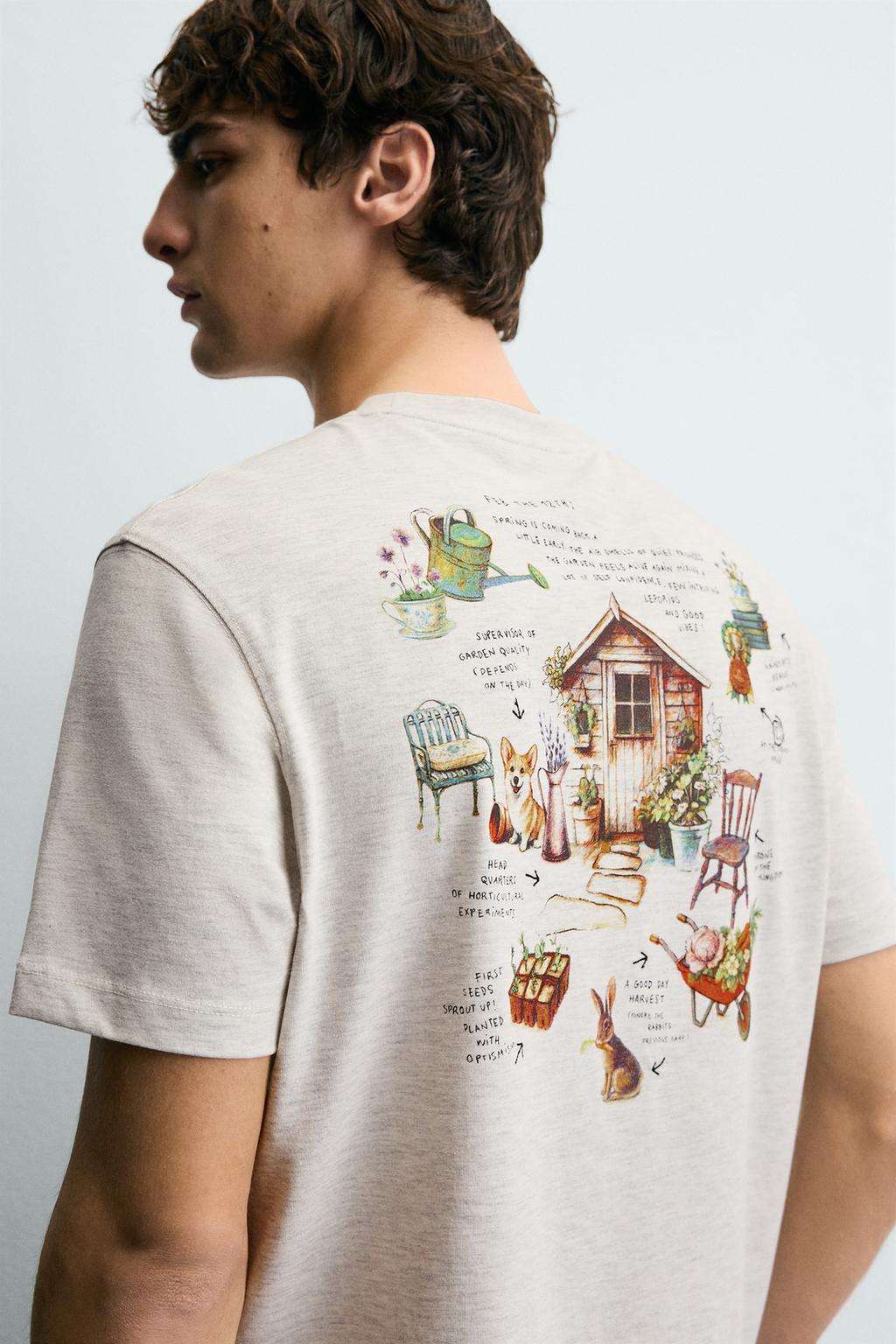 ФУТБОЛКА С КОНТРАСТНЫМ ПРИНТОМ