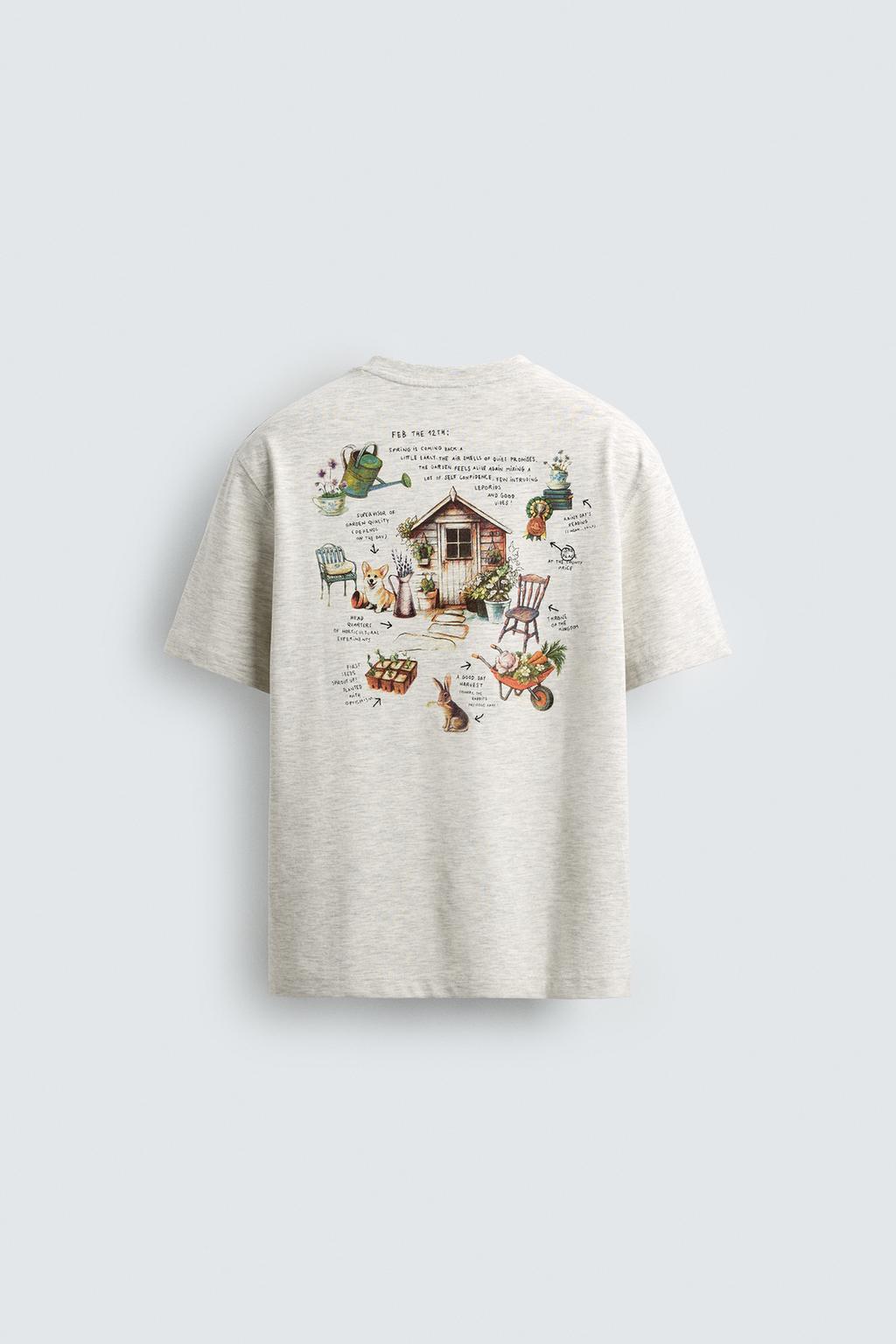 ФУТБОЛКА С КОНТРАСТНЫМ ПРИНТОМ