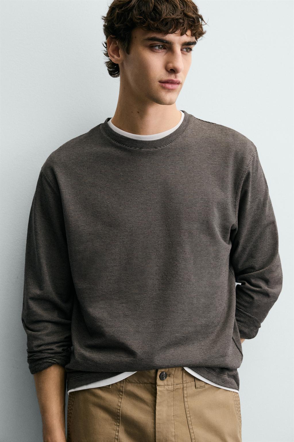 ФУТБОЛКА В ПОЛОСКУ С ДЛИННЫМИ РУКАВАМИ