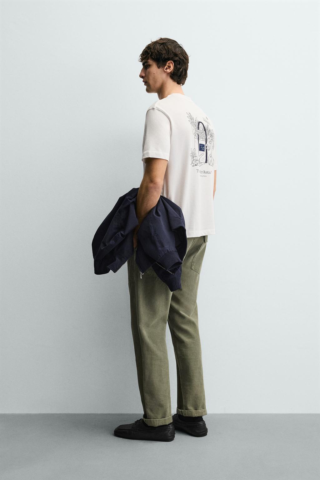 ФУТБОЛКА С КОНТРАСТНЫМ ПРИНТОМ