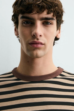 Футболка в полоску с длинными рукавами- Заказать в России