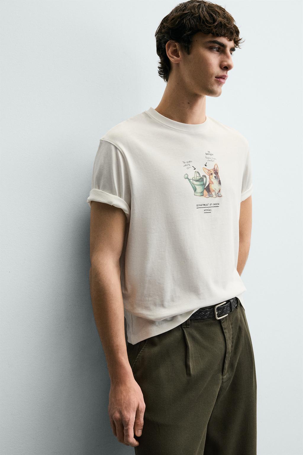 ФУТБОЛКА С КОНТРАСТНЫМ ПРИНТОМ