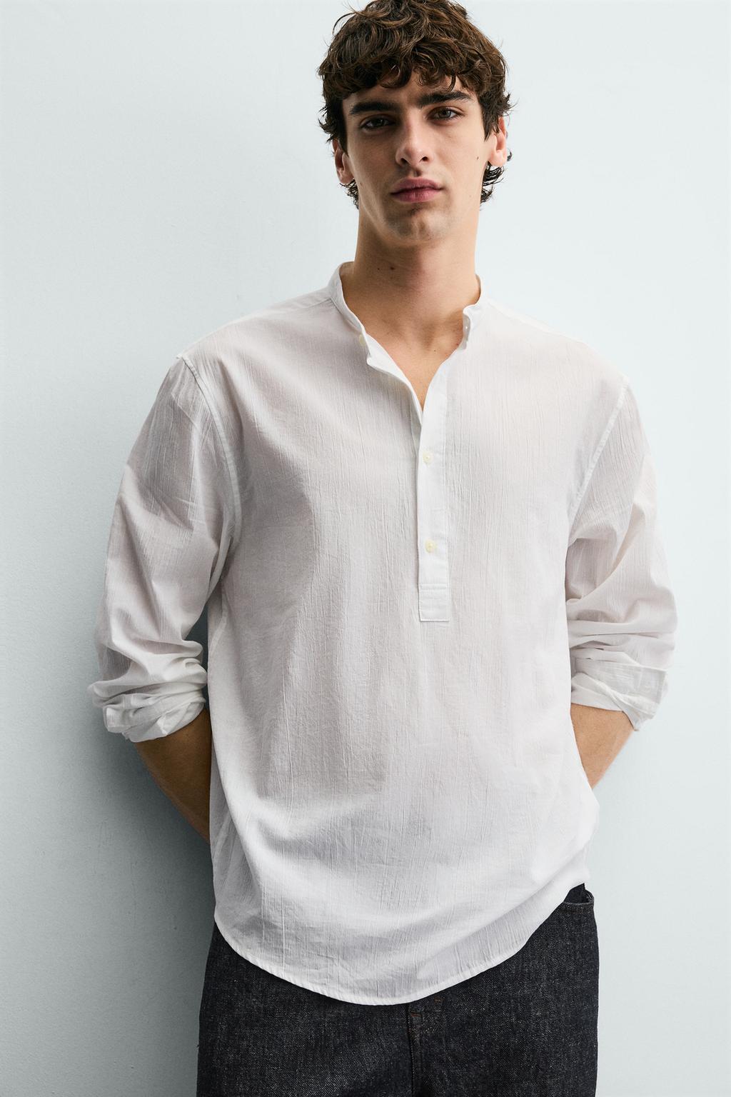 Рубашка с эффектом мятости