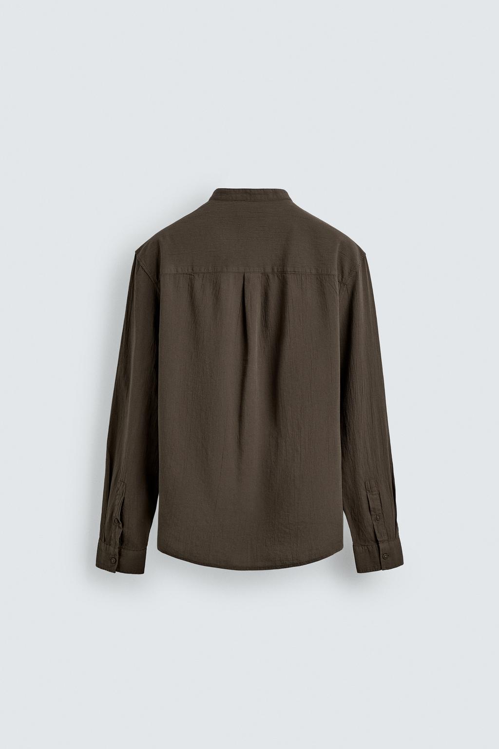 Рубашка с эффектом морщин