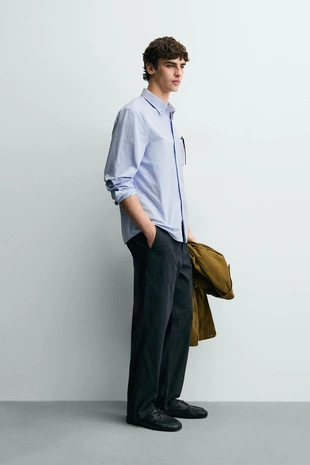 Рубашка оксворд структурная- Заказать в России