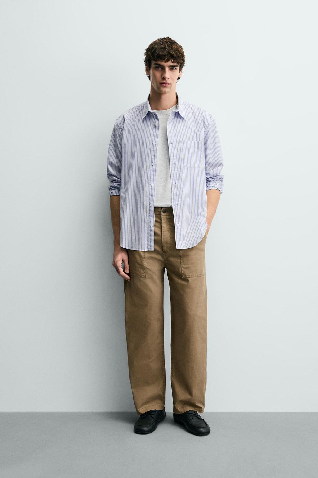 РУБАШКА В ПОЛОСКУ С КАРМАНОМ