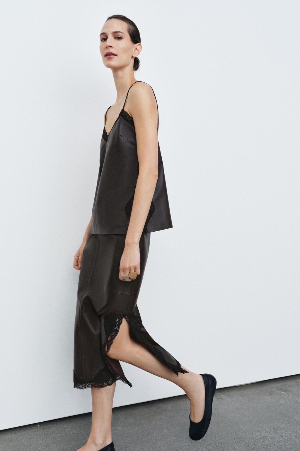 КОЛЛЕКЦИЯ ZW: ТОП ИЗ 100% КОЖИ С КРУЖЕВОМ — LIMITED EDITION