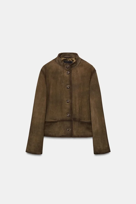 КУРТКА ИЗ 100% КОЖИ — коллекция Zara «ZW» 