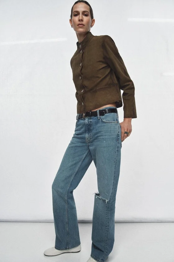 КУРТКА ИЗ 100% КОЖИ — коллекция Zara «ZW» 