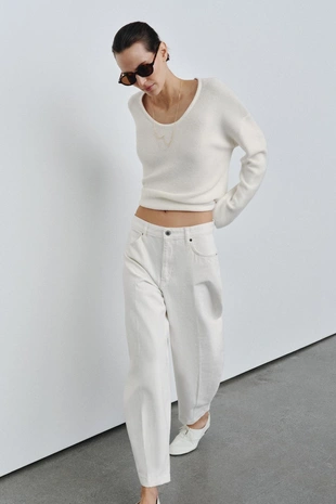 Джинсы ZW COLLECTION BARREL с высокой посадкой- Заказать в России