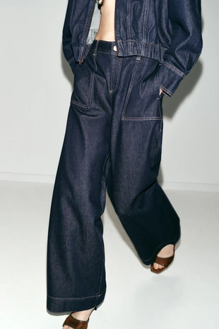 Джинсы Z1975 WIDE LEG со средней посадкой- Заказать в России