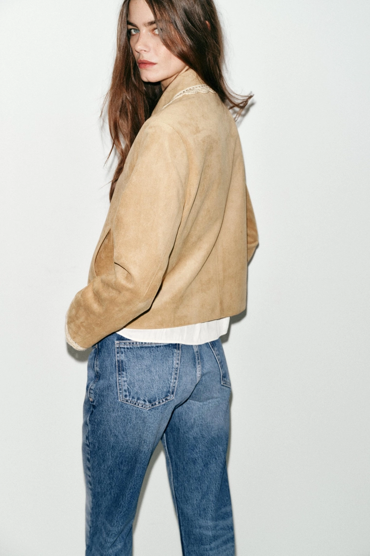 Пиджак из искусственной замши