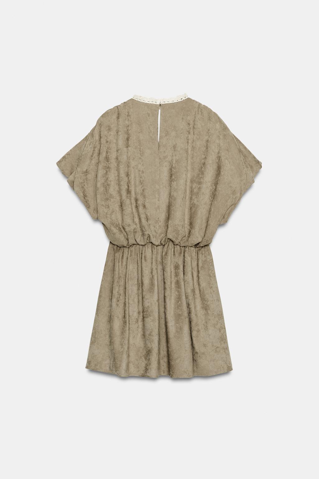 КОРОТКОЕ ПЛАТЬЕ ИЗ ИСКУССТВЕННОЙ ЗАМШИ