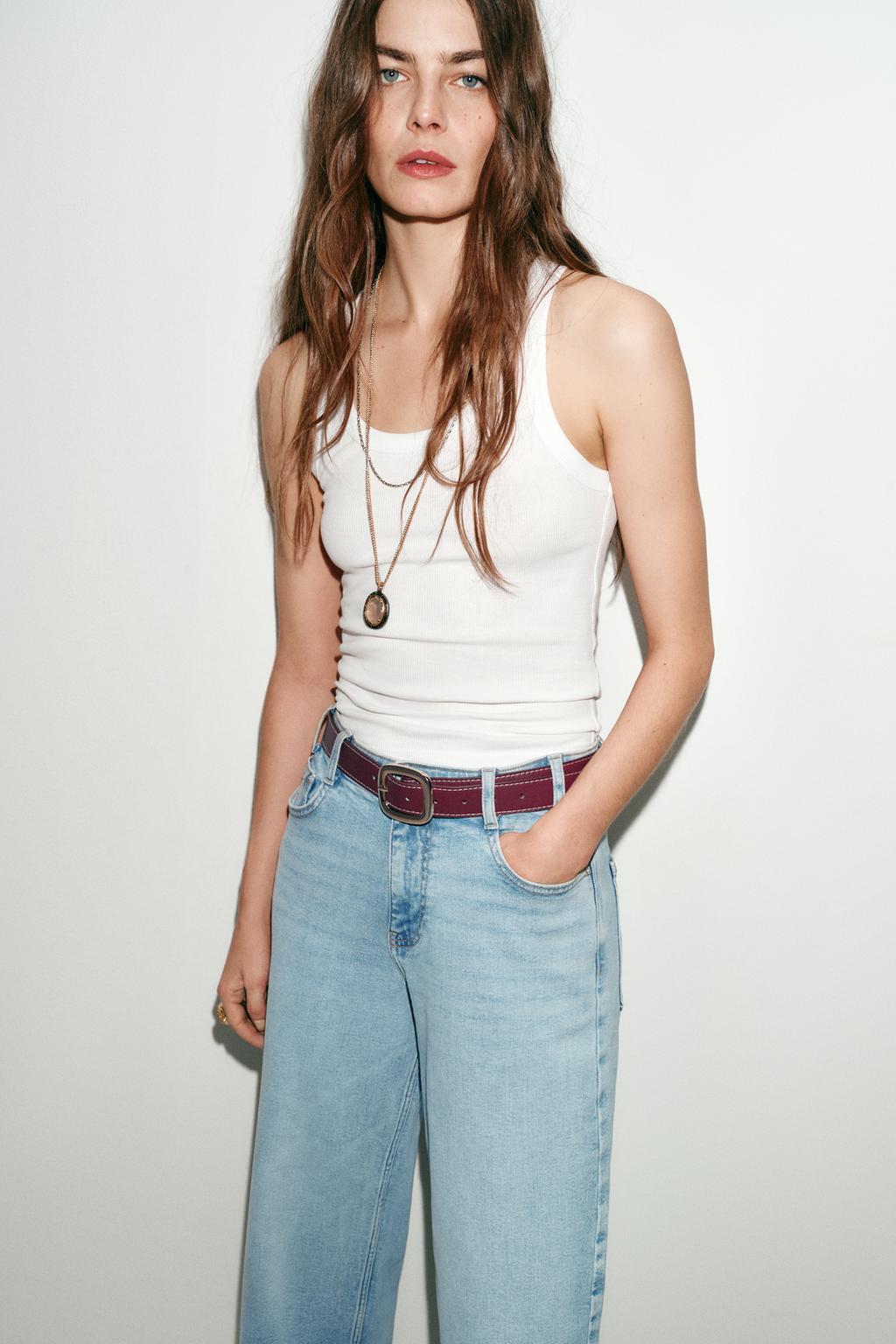 ДЖИНСЫ Z.10 КЮЛОТЫ С ВЫСОКОЙ ПОСАДКОЙ И РЕМНЕМ