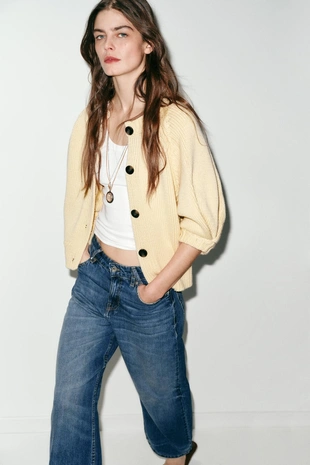 Кардиган с объемными рукавами- Заказать в России