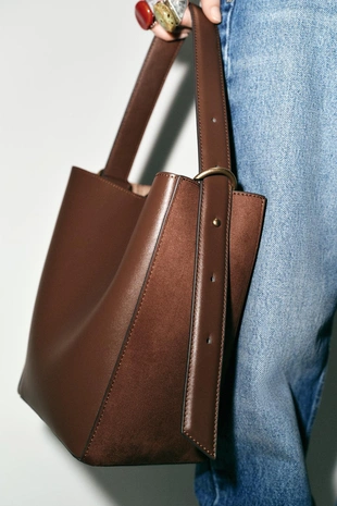 Комбинированная сумка-мешок- Заказать в России