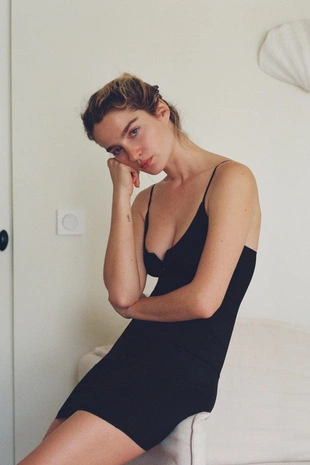 Короткое платье из полиамида на молнии- Заказать в России