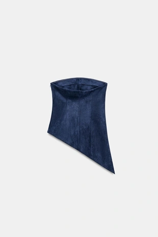 Топ асимметричного кроя из искусственной замши- Заказать в России