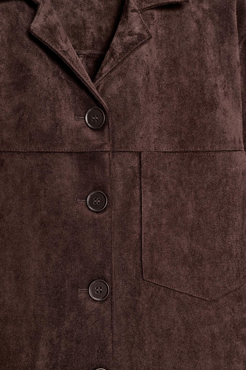 КУРТКА-РУБАШКА ИЗ ИСКУССТВЕННОЙ ЗАМШИ