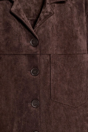 Куртка-рубашка из искусственной замши- Заказать в России