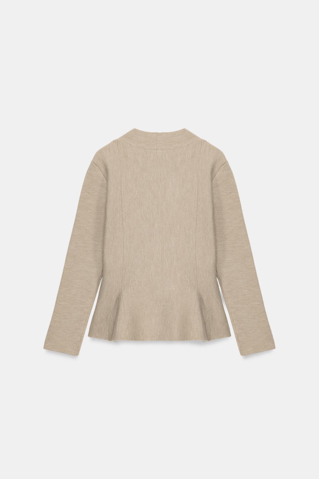 ТРИКОТАЖНЫЙ КАРДИГАН С БАСКОЙ