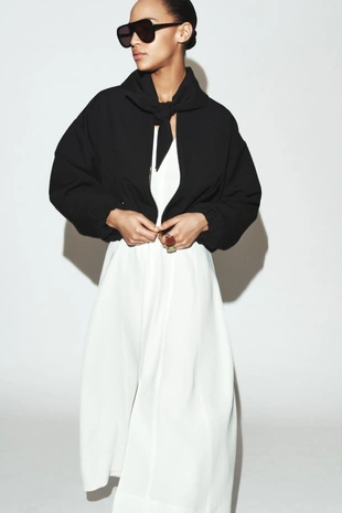 Бомбер со съемным платком- Заказать в России