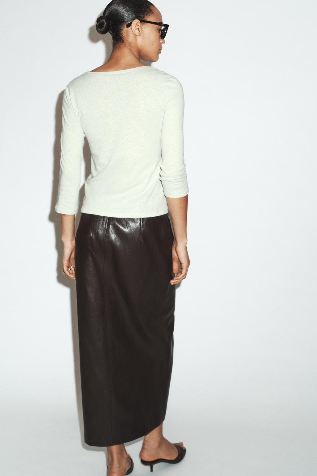 ФУТБОЛКА ИЗ ЛЬНА С ЭФФЕКТОМ ПОТЕРТОСТИ