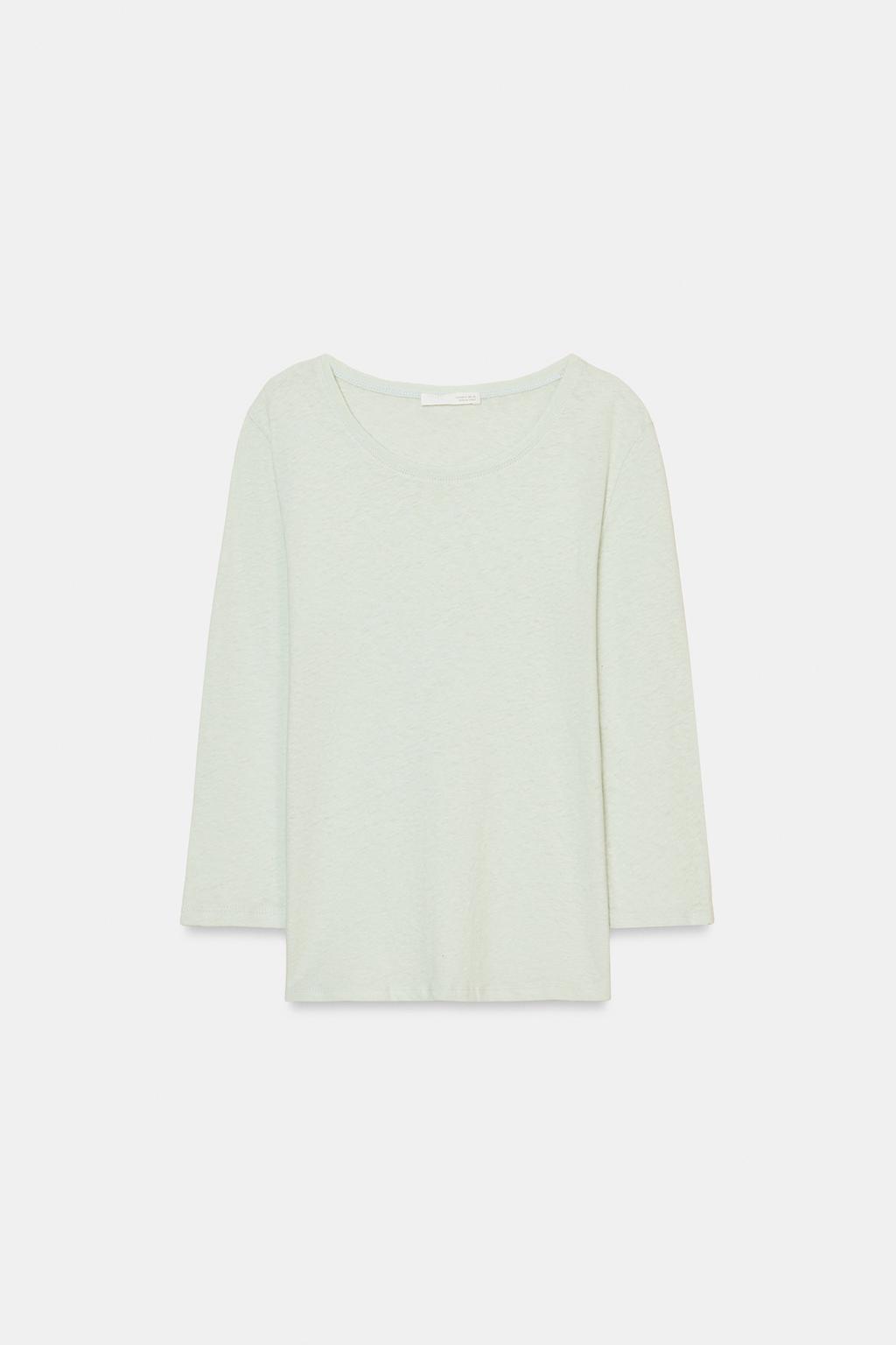 ФУТБОЛКА ИЗ ЛЬНА С ЭФФЕКТОМ ПОТЕРТОСТИ