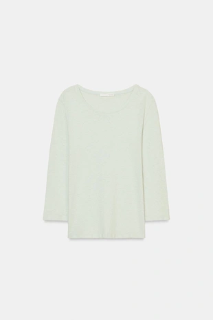 Футболка из льна с эффектом потертости- Заказать в России